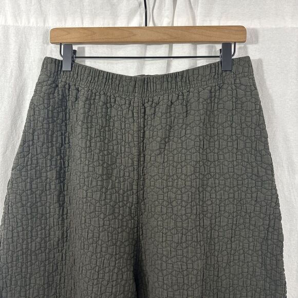 Black Crane Quilted Wide Balloon Pants Sumi Black Womens Size L Lounge Comfort - Picture 4 of 14